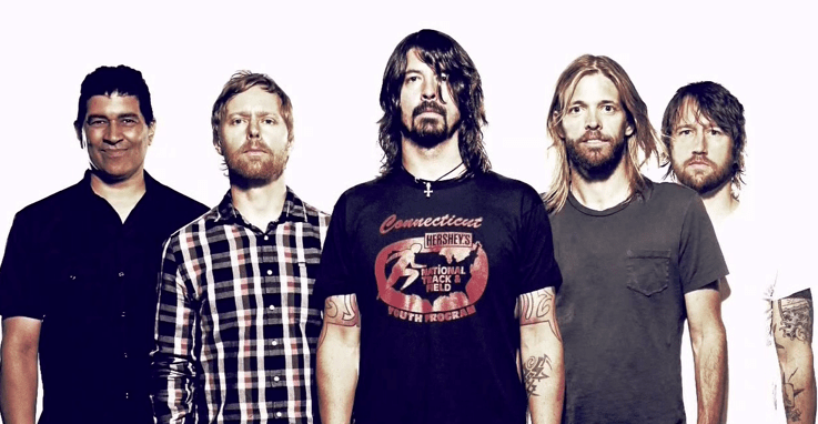 Foo Fighters Bandfoto mit Dave Grohl