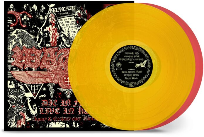 Watain - Die in fire - Live in hell von Watain - 2-LP (Coloured