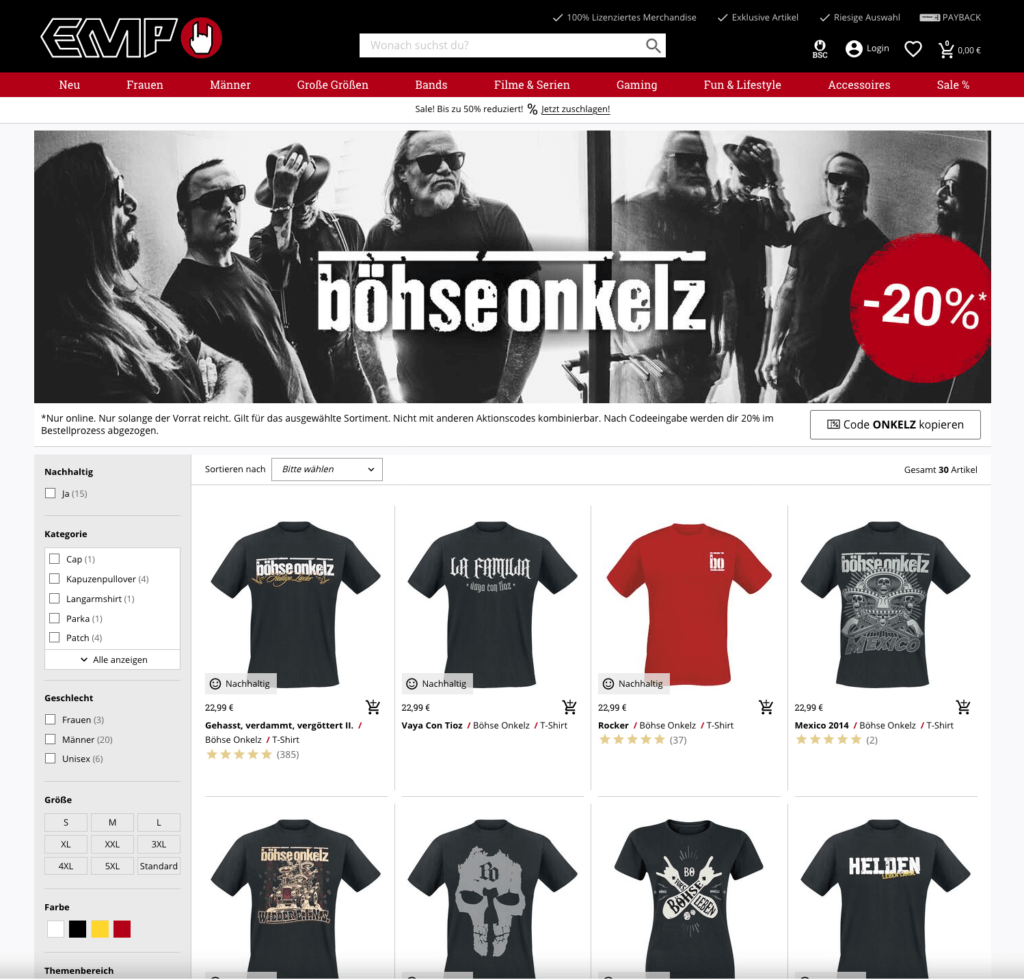 Böhse Onkelz Album in Quartals-Charts vor Gzuz und Sarah Connor